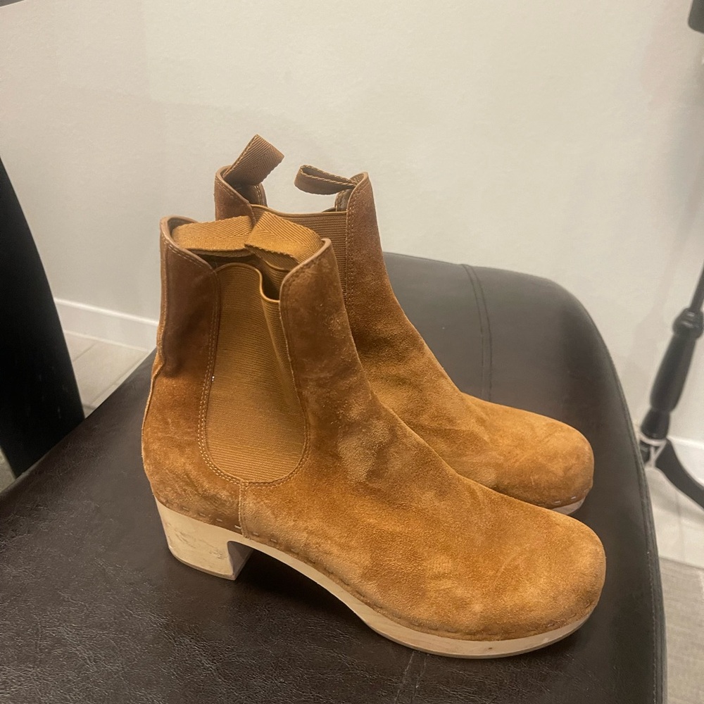 Loeffler Randall Anabelle suede leather Clog Boots Us 9